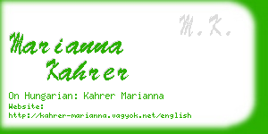 marianna kahrer business card
